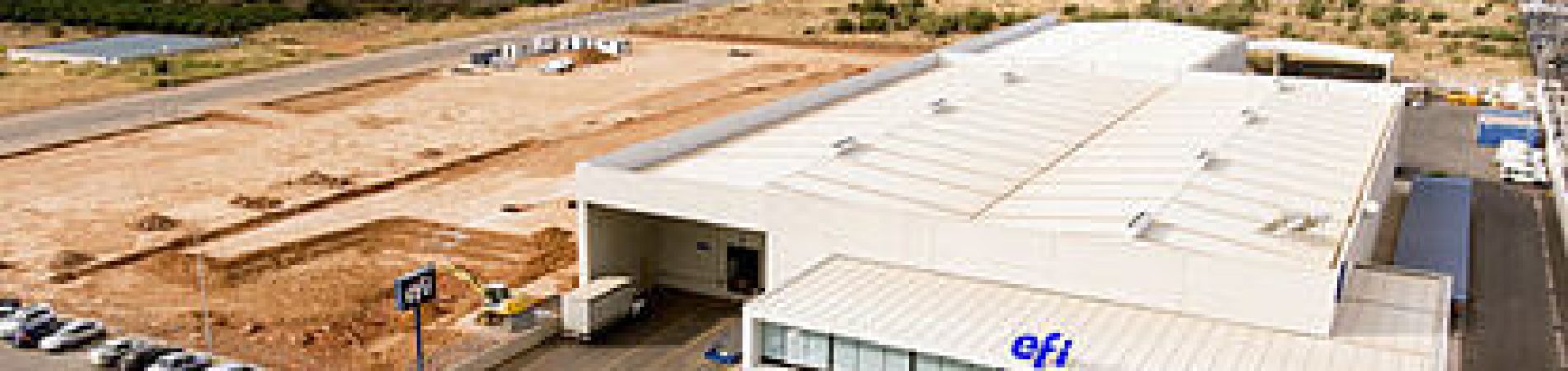 Vista desde arriba de la empresa EFI la cual forma parte de la EGM Supoi-8 en Almassora